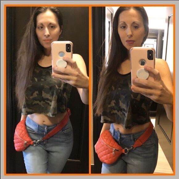 Flag nor fail Camo cake crop top retired rare workout gear tank top camouflage - Picture 2 of 15